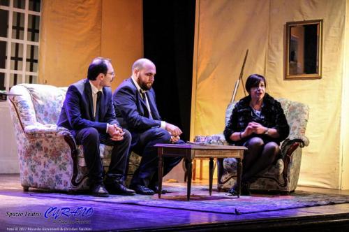 scena La sconcertante Signora savage di John Patrick al Teatro Cittadella. Regia di Giuseppe Radicia